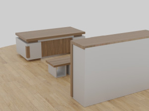 table set - office 3D Model