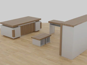 table set - office 3D Model