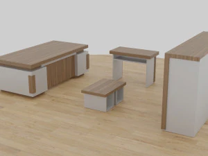 table set - office 3D Model