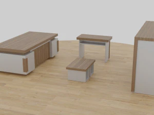 table set - office 3D Model