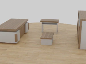 table set - office 3D Model