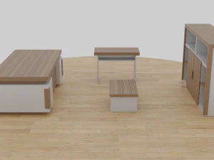 table set - office 3D Model