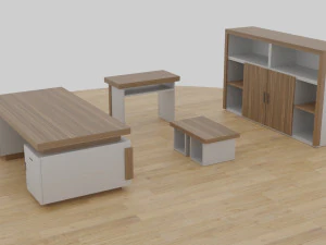 table set - office 3D Model