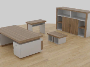 table set - office 3D Model