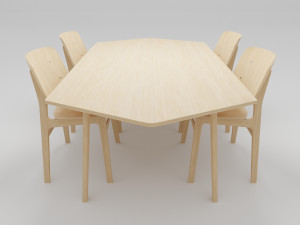 Dining Table Set Modelo 3D