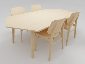 Dining Table Set Model 3D