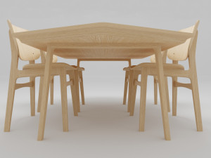 Dining Table Set Model 3D