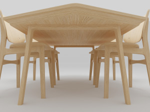 Dining Table Set Model 3D