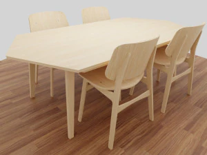 Dining Table Set 3D Model
