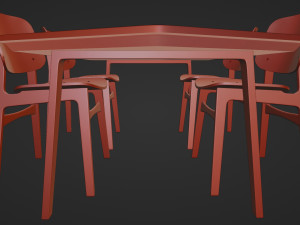 Dining Table Set Model 3D