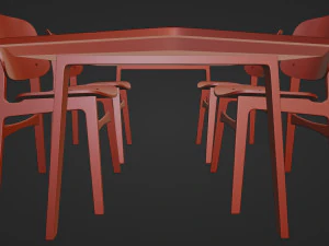 Dining Table Set 3D Model
