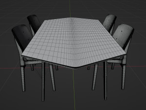 Dining Table Set Model 3D