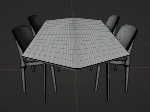 Dining Table Set 3D Model