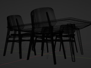 Dining Table Set Model 3D
