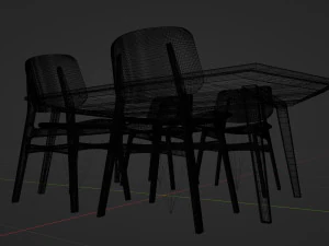 Dining Table Set 3D Model