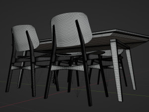 Dining Table Set Model 3D