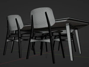 Dining Table Set 3D Model