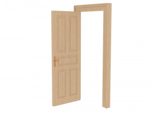 Door - Oak Modèle 3D
