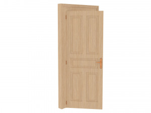 Door - Oak Modèle 3D