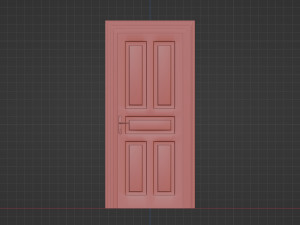 Door - Oak Modèle 3D
