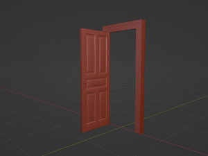 Door - Oak Modèle 3D