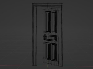 Door - Oak Modèle 3D