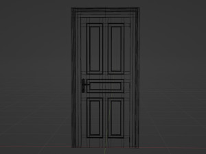 Door - Oak Modèle 3D