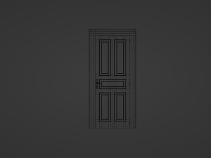 Door - Oak Modèle 3D