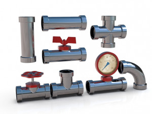game assets iron tubes pack Modelo 3D