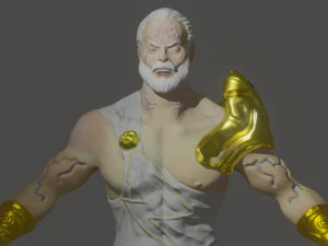 Zeus-Krieger 3D Modell