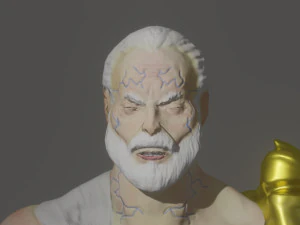 Zeus-Krieger 3D Modell