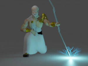Zeus-Krieger 3D Modell