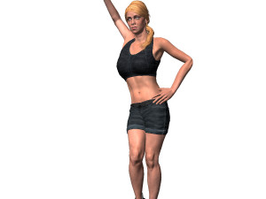 game ready character - animated girl low-poly 3D मॉडल
