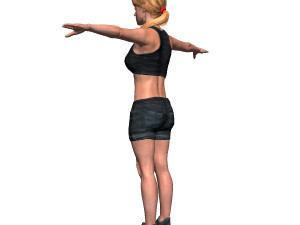 game ready character - animated girl low-poly 3D मॉडल