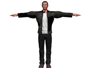 game ready character - animated man low-poly 3D Model