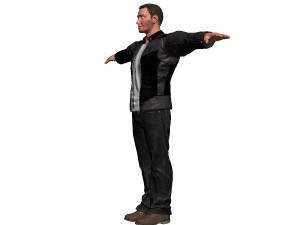 game ready character - animated man low-poly 3D Model