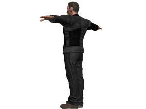 game ready character - animated man low-poly 3D Model