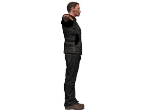 game ready character - animated man low-poly 3D Model