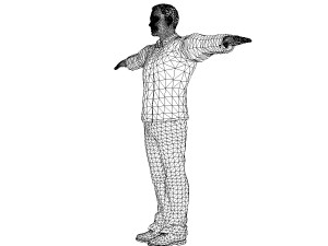 game ready character - animated man low-poly 3D Model
