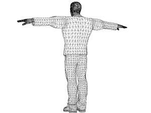 game ready character - animated man low-poly 3D Model