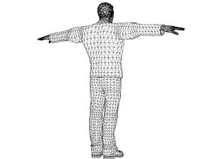 game ready character - animated man low-poly 3D Model