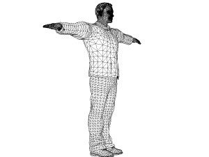 game ready character - animated man low-poly 3D Model
