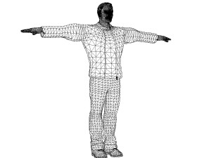 game ready character - animated man low-poly 3D Model