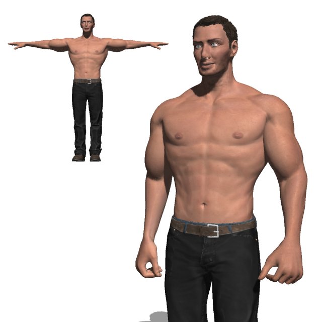 game ready character- animated man low-poly 3D-Modell .c4d .max .obj .3ds .fbx .stl .blend 