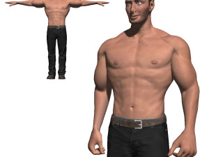 game ready character- animated man low-poly 3D Model