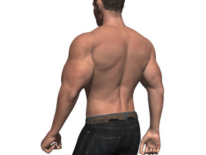 game ready character- animated man low-poly 3D-Modell