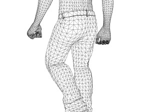 game ready character- animated man low-poly 3D-Modell