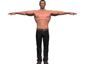 game ready character- animated man low-poly 3D-Modell