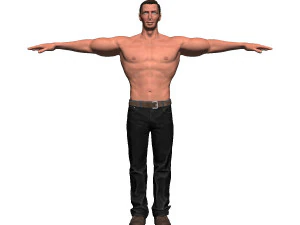 game ready character- animated man low-poly 3D Model