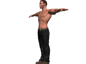 game ready character- animated man low-poly 3D-Modell
